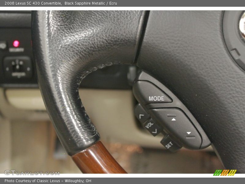 Black Sapphire Metallic / Ecru 2008 Lexus SC 430 Convertible