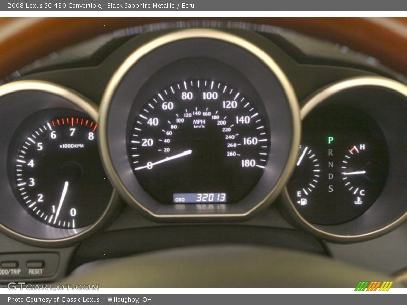 Black Sapphire Metallic / Ecru 2008 Lexus SC 430 Convertible