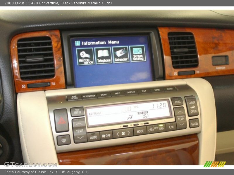 Black Sapphire Metallic / Ecru 2008 Lexus SC 430 Convertible