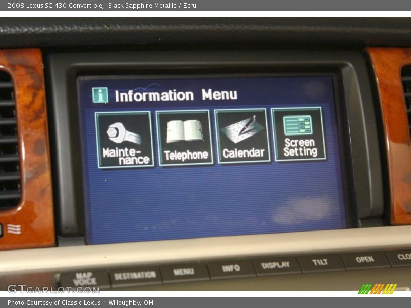 Black Sapphire Metallic / Ecru 2008 Lexus SC 430 Convertible
