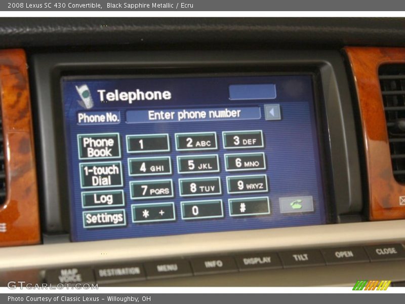 Black Sapphire Metallic / Ecru 2008 Lexus SC 430 Convertible