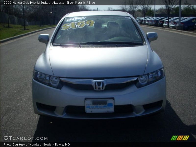 Alabaster Silver Metallic / Blue 2009 Honda Civic Hybrid Sedan