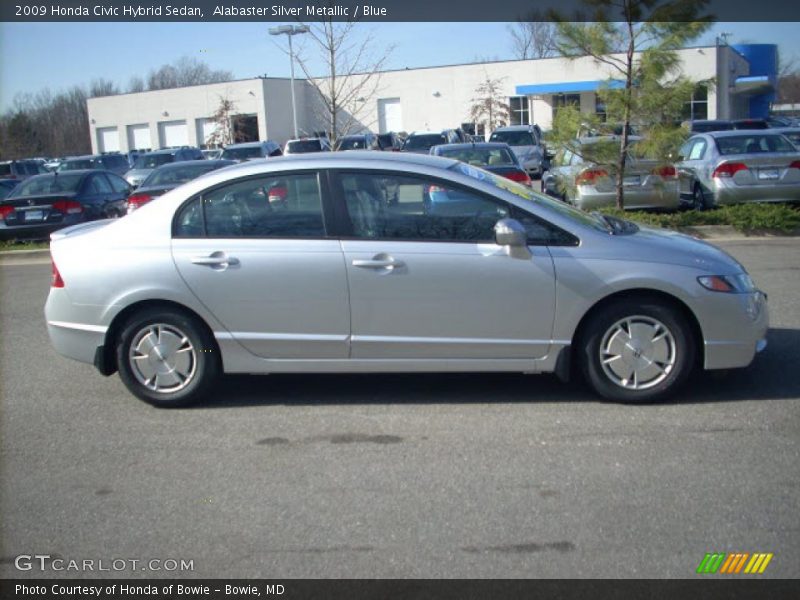 Alabaster Silver Metallic / Blue 2009 Honda Civic Hybrid Sedan
