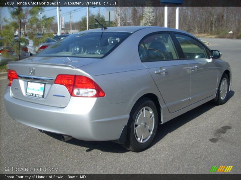 Alabaster Silver Metallic / Blue 2009 Honda Civic Hybrid Sedan