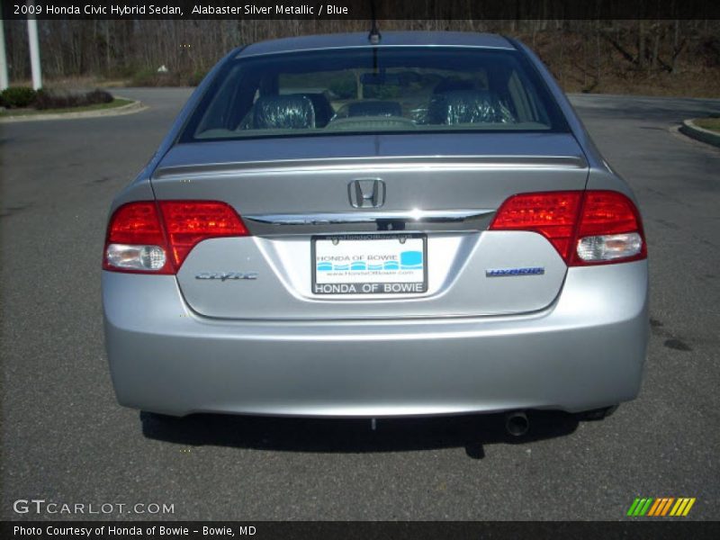Alabaster Silver Metallic / Blue 2009 Honda Civic Hybrid Sedan