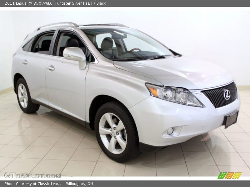 Tungsten Silver Pearl / Black 2011 Lexus RX 350 AWD