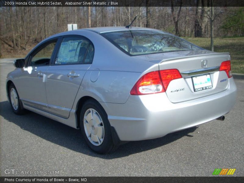 Alabaster Silver Metallic / Blue 2009 Honda Civic Hybrid Sedan
