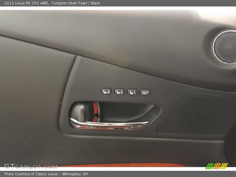 Tungsten Silver Pearl / Black 2011 Lexus RX 350 AWD