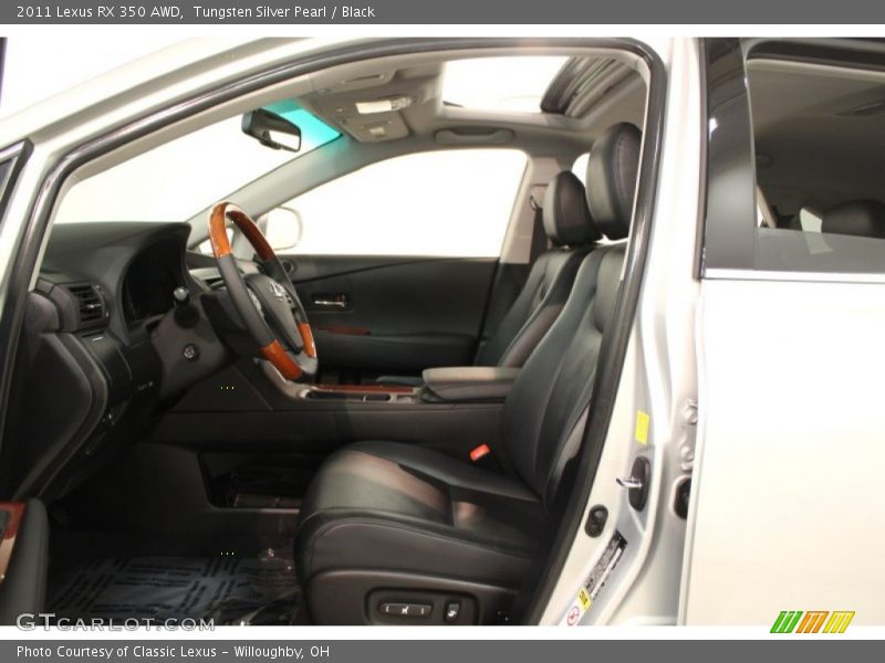 Tungsten Silver Pearl / Black 2011 Lexus RX 350 AWD