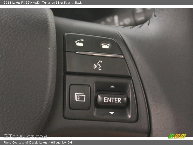 Tungsten Silver Pearl / Black 2011 Lexus RX 350 AWD