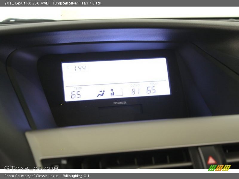 Tungsten Silver Pearl / Black 2011 Lexus RX 350 AWD