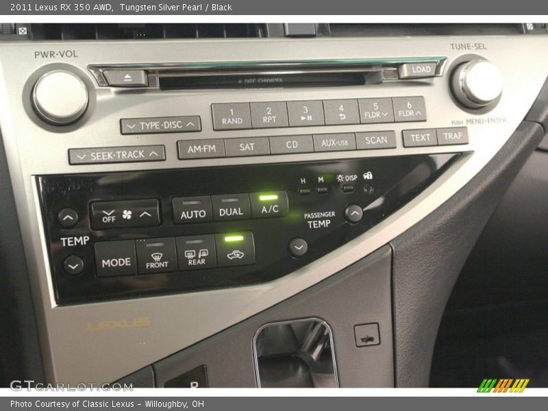 Tungsten Silver Pearl / Black 2011 Lexus RX 350 AWD