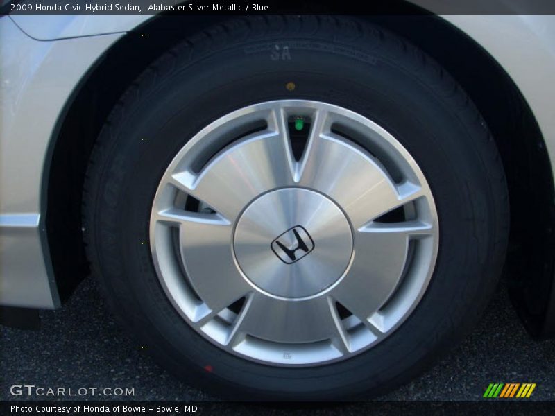Alabaster Silver Metallic / Blue 2009 Honda Civic Hybrid Sedan