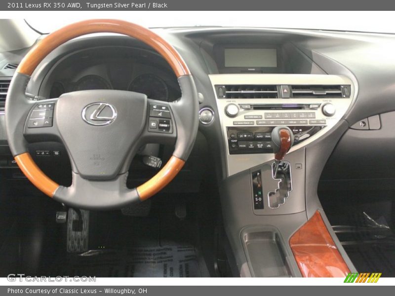 Tungsten Silver Pearl / Black 2011 Lexus RX 350 AWD