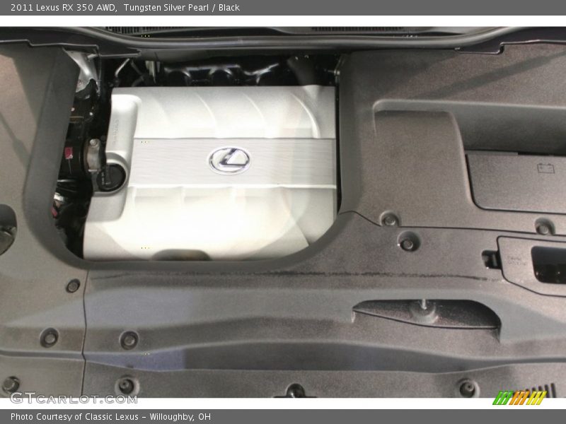 Tungsten Silver Pearl / Black 2011 Lexus RX 350 AWD
