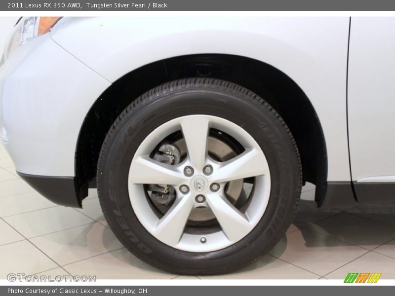 Tungsten Silver Pearl / Black 2011 Lexus RX 350 AWD