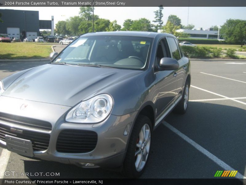 Titanium Metallic / Stone/Steel Grey 2004 Porsche Cayenne Turbo