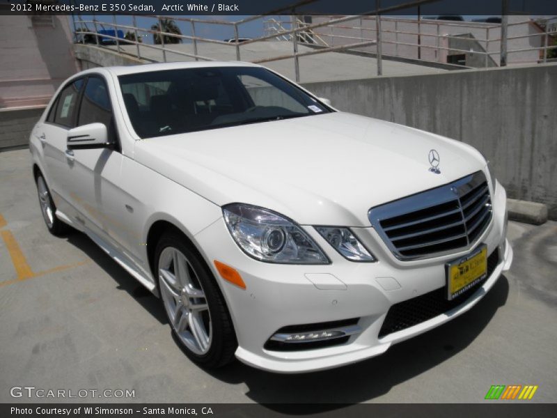 Arctic White / Black 2012 Mercedes-Benz E 350 Sedan
