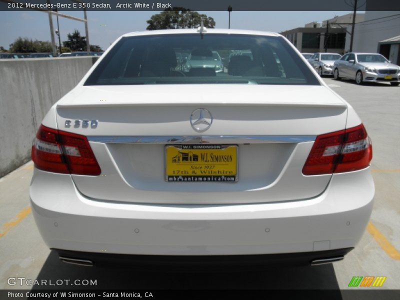 Arctic White / Black 2012 Mercedes-Benz E 350 Sedan