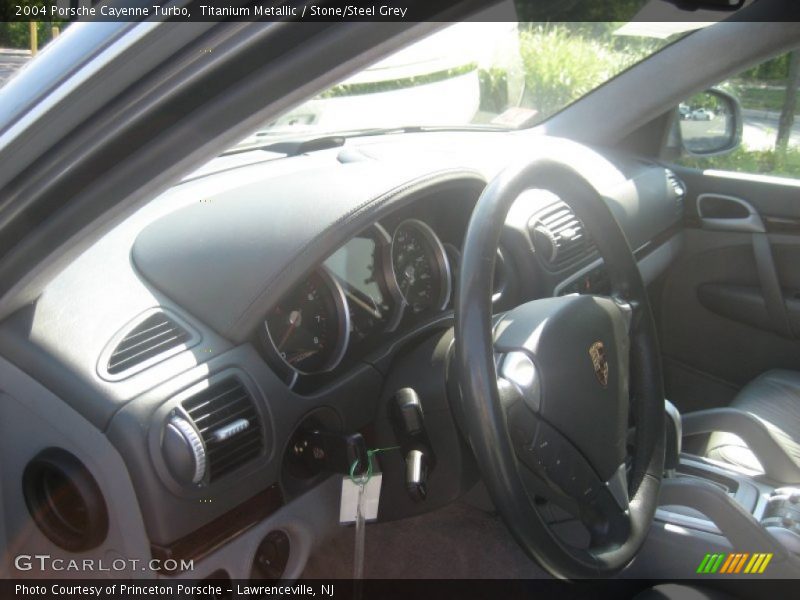 Titanium Metallic / Stone/Steel Grey 2004 Porsche Cayenne Turbo