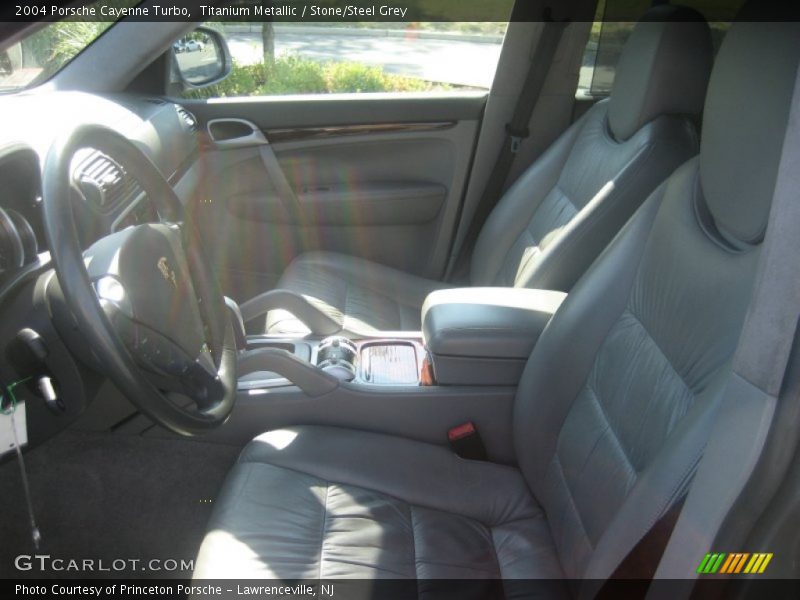 Titanium Metallic / Stone/Steel Grey 2004 Porsche Cayenne Turbo