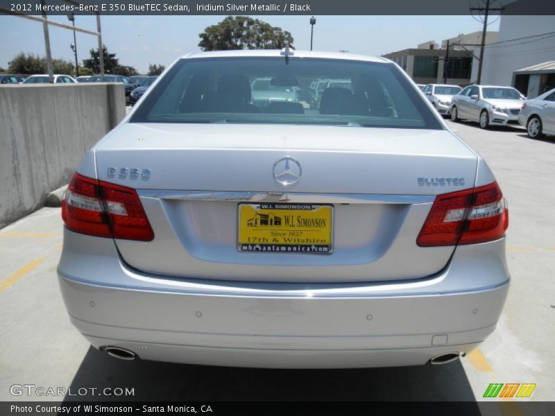 Iridium Silver Metallic / Black 2012 Mercedes-Benz E 350 BlueTEC Sedan