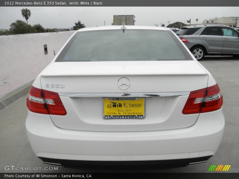 Arctic White / Black 2012 Mercedes-Benz E 350 Sedan