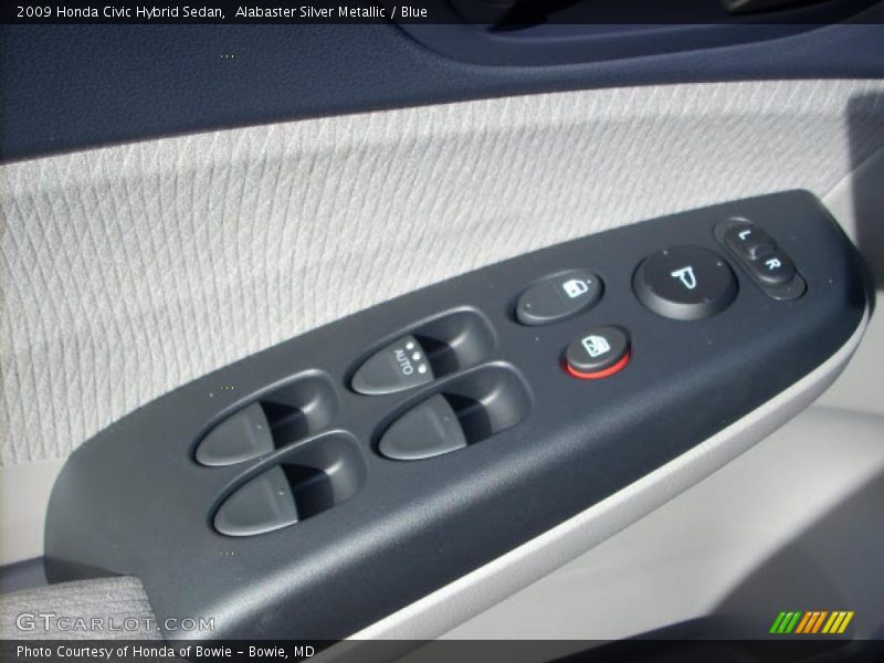 Alabaster Silver Metallic / Blue 2009 Honda Civic Hybrid Sedan