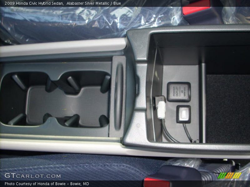 Alabaster Silver Metallic / Blue 2009 Honda Civic Hybrid Sedan