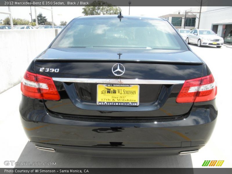 Black / Black 2012 Mercedes-Benz E 350 Sedan