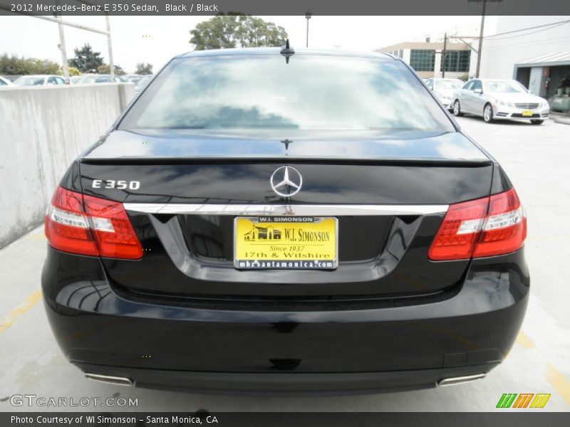 Black / Black 2012 Mercedes-Benz E 350 Sedan