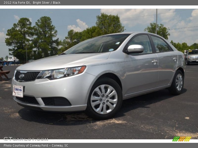 Bright Silver / Black 2012 Kia Forte EX