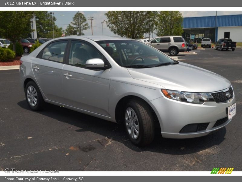 Bright Silver / Black 2012 Kia Forte EX
