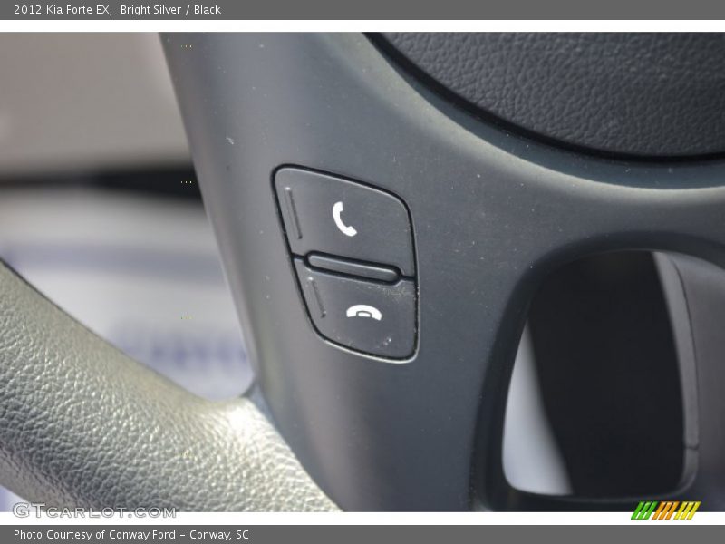 Bright Silver / Black 2012 Kia Forte EX