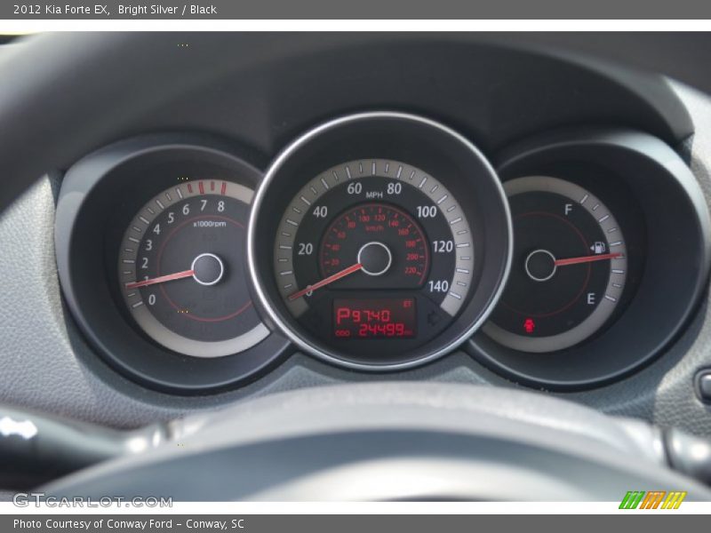 Bright Silver / Black 2012 Kia Forte EX