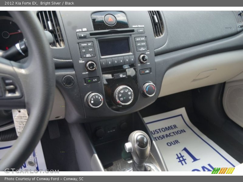 Bright Silver / Black 2012 Kia Forte EX