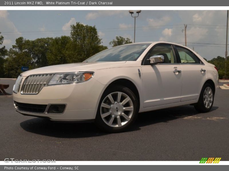 White Platinum Tri-Coat / Dark Charcoal 2011 Lincoln MKZ FWD
