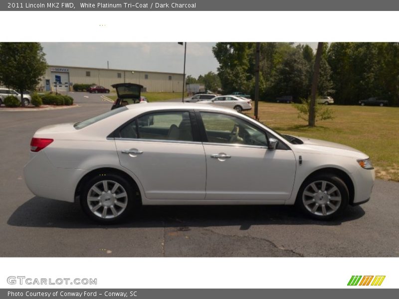 White Platinum Tri-Coat / Dark Charcoal 2011 Lincoln MKZ FWD