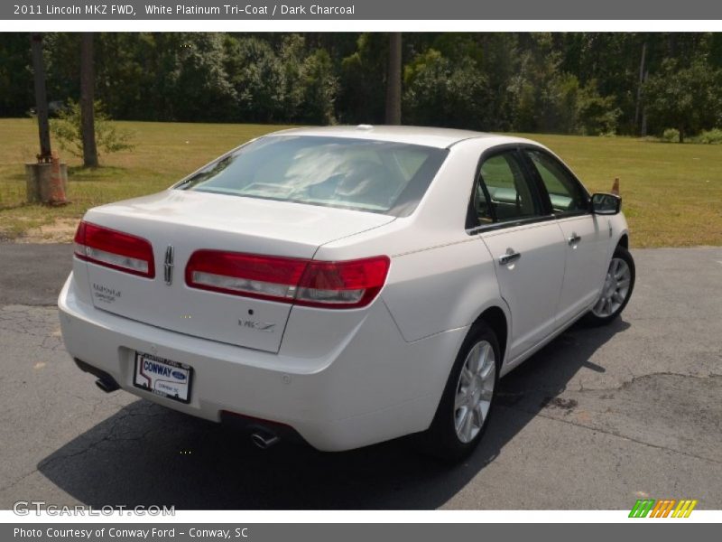 White Platinum Tri-Coat / Dark Charcoal 2011 Lincoln MKZ FWD