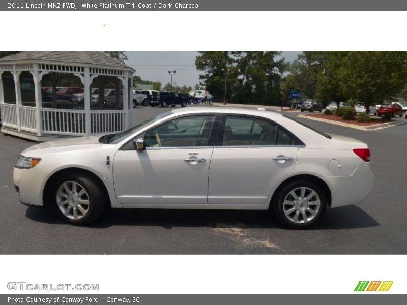 White Platinum Tri-Coat / Dark Charcoal 2011 Lincoln MKZ FWD