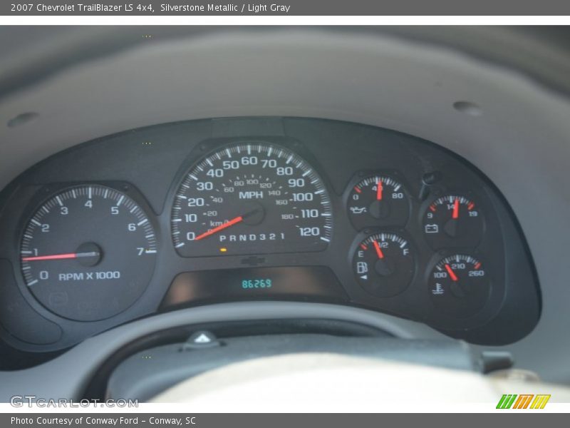 Silverstone Metallic / Light Gray 2007 Chevrolet TrailBlazer LS 4x4