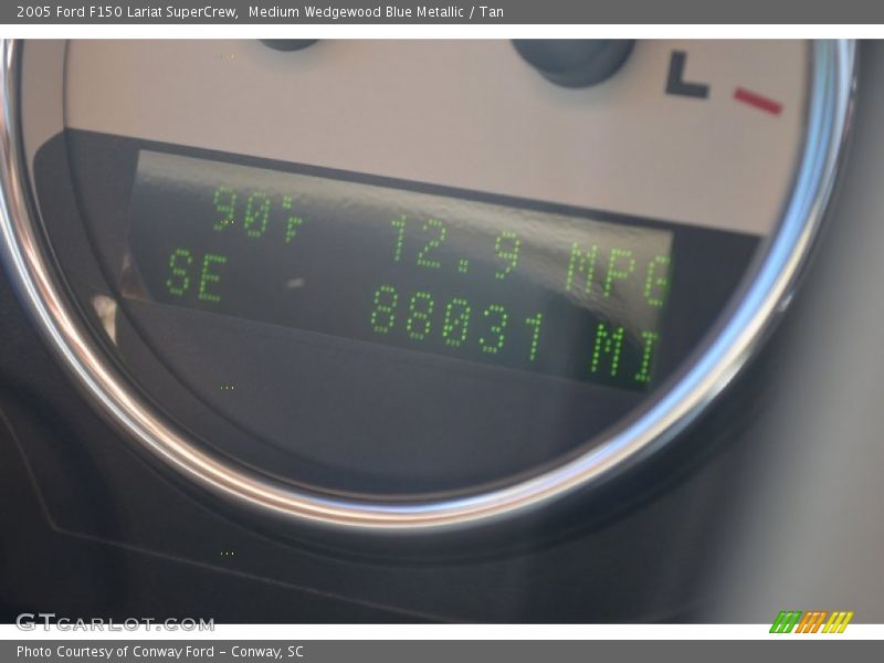 Medium Wedgewood Blue Metallic / Tan 2005 Ford F150 Lariat SuperCrew