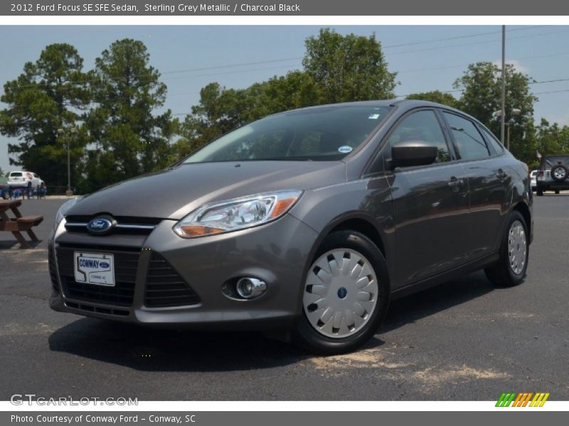 Sterling Grey Metallic / Charcoal Black 2012 Ford Focus SE SFE Sedan