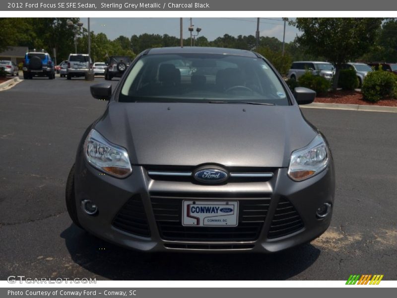 Sterling Grey Metallic / Charcoal Black 2012 Ford Focus SE SFE Sedan