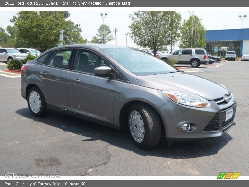 Sterling Grey Metallic / Charcoal Black 2012 Ford Focus SE SFE Sedan