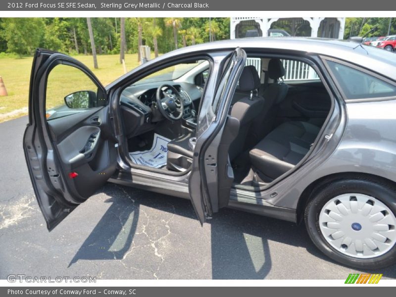 Sterling Grey Metallic / Charcoal Black 2012 Ford Focus SE SFE Sedan