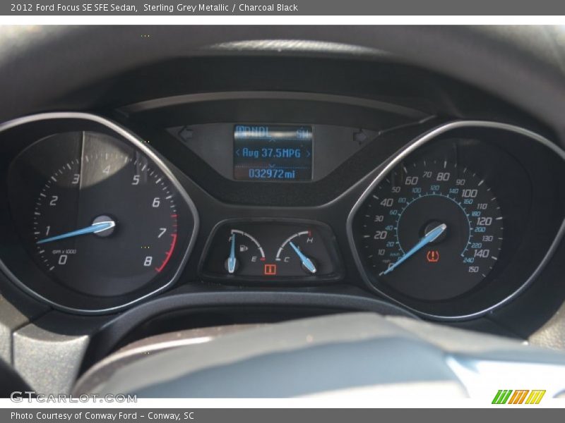 Sterling Grey Metallic / Charcoal Black 2012 Ford Focus SE SFE Sedan