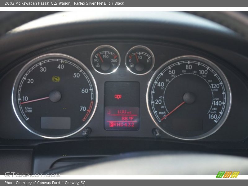 Reflex Silver Metallic / Black 2003 Volkswagen Passat GLS Wagon