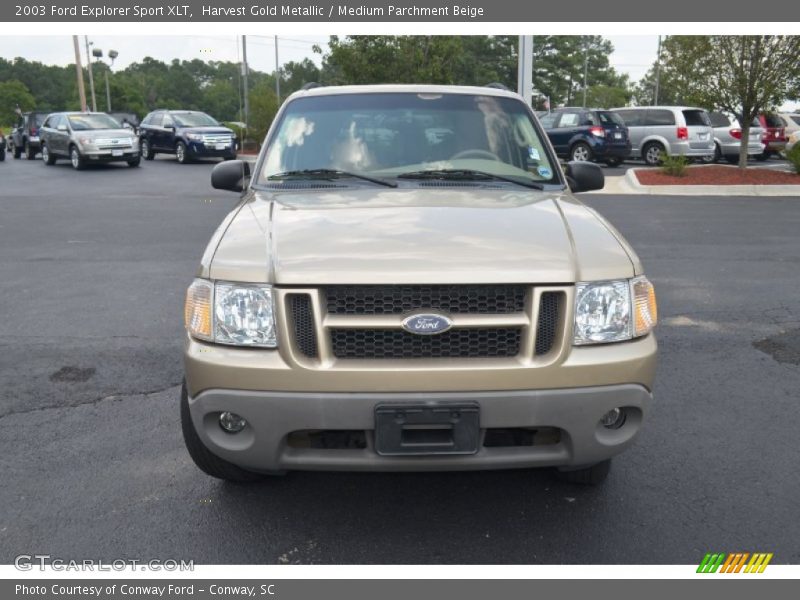 Harvest Gold Metallic / Medium Parchment Beige 2003 Ford Explorer Sport XLT