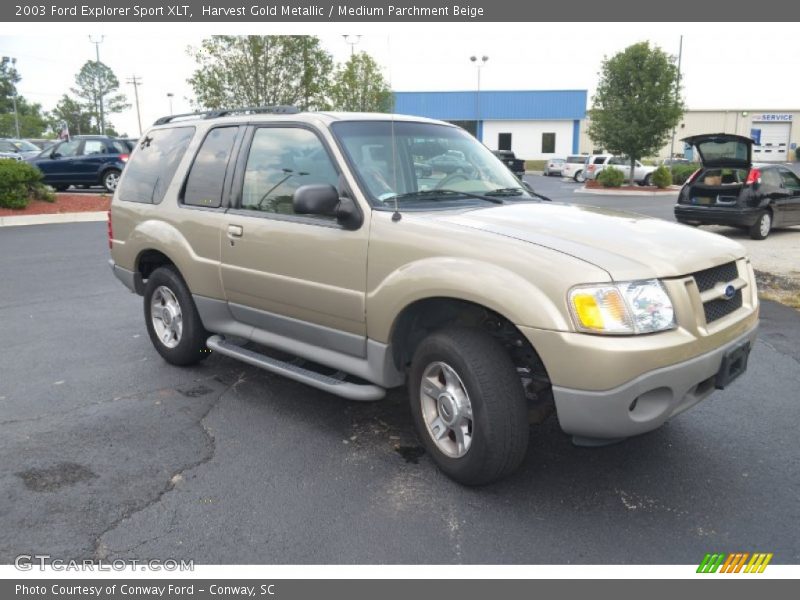 Harvest Gold Metallic / Medium Parchment Beige 2003 Ford Explorer Sport XLT